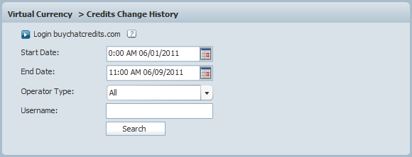 Credits Change History of 123 Flash Chat, Chat Software